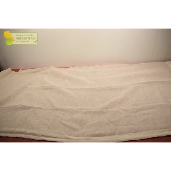 Threshold 54x63" Light Filtering Sheer Rod Pocket Curtain Panel Ivory (Marks)* - Picture 2 of 7